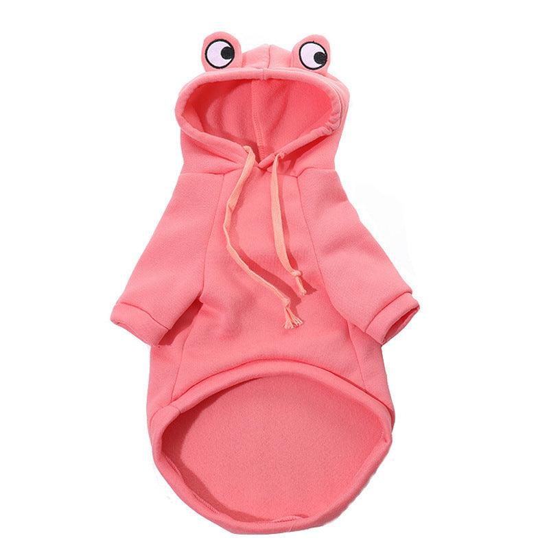 Soft Warm Cat & Dog Clothes Halloween Cosplay Frog Costume Kitten Creative Sweatshirts Pet Autumn Hoodies