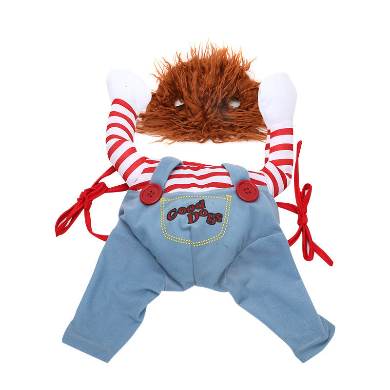 Halloween Pet Costume Pet Dog Funny Clothes Adjustable Dog Cosplay Costume Scary Costume Party