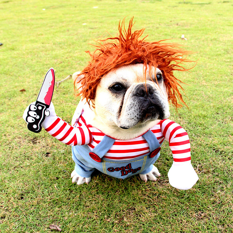 Halloween Pet Costume Pet Dog Funny Clothes Adjustable Dog Cosplay Costume Scary Costume Party