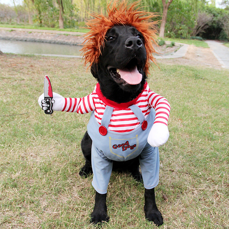 Halloween Pet Costume Pet Dog Funny Clothes Adjustable Dog Cosplay Costume Scary Costume Party