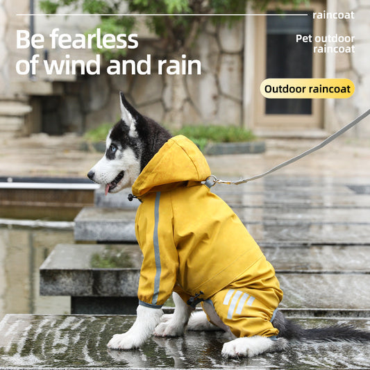 Pet Raincoat Four-legged Raincoat For Dogs Small Dog Outing Clothes Waterproof Clothing Pet Clothing